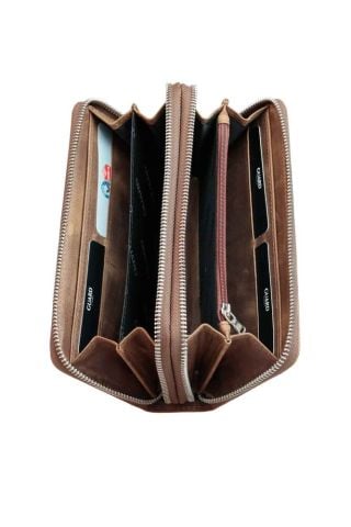 Guard Çok Bölmeli Boss Deri El Çantası - Cüzdan / Taba  Tiguan