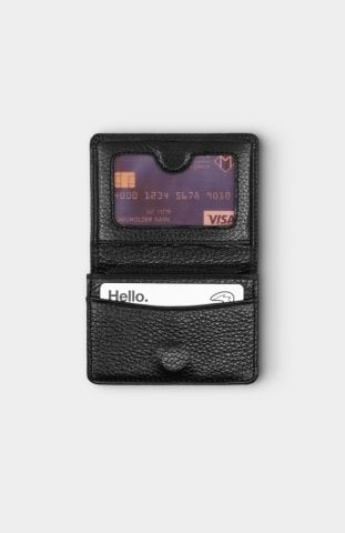 Siyah Hakiki Deri Vegas Kartlık