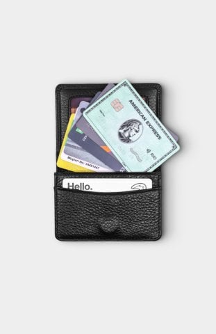 Siyah Hakiki Deri Vegas Kartlık