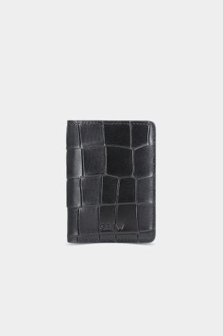 Büyük Timsah Baskılı Deri Kartlık / Erkek - Kadın