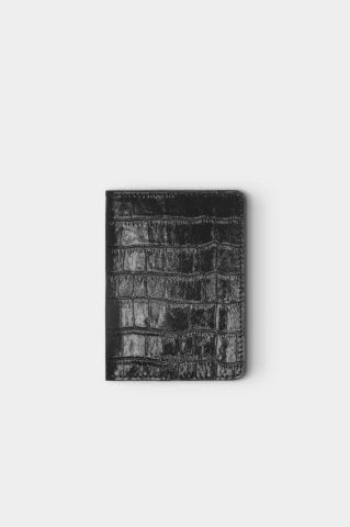 Troy Timsah Baskılı Hakiki Deri Kartlık