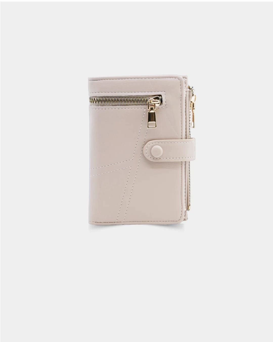 Berlin Fermuar Detaylı Kadın Cüzdan - Bej