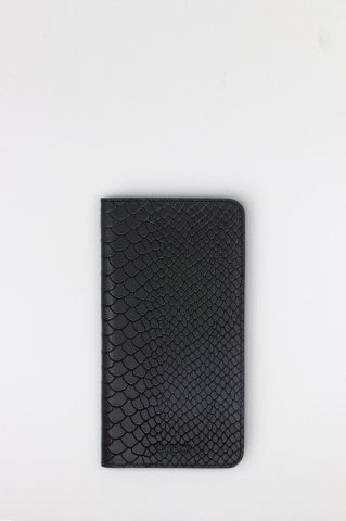 Piton Baskılı Köln Siyah Deri Portföy Cüzdan