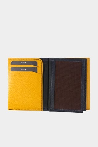 Sarı - Lacivert Hakiki Deri Lyon Taraftar Cüzdanı