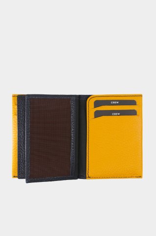 Sarı - Lacivert Hakiki Deri Lyon Taraftar Cüzdanı