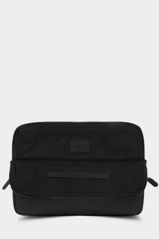 Hakiki Deri Mat Siyah MacBook Çantası