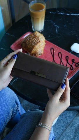 Brüksel Kadın Portföy Cüzdan /Kahverengi